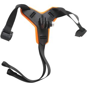 Bicycle Motorcycle Full Face Front Helmet Chin Strap Belt Mount for GoPro Hero 11/10/9/8/7 Max, DJI Osmo Insta360 Other Action Cameras (Black)