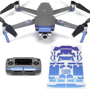 Wrapgrade Poly Skin Compatible with DJI Mavic 2 | Accent Color (Airforce Silver)