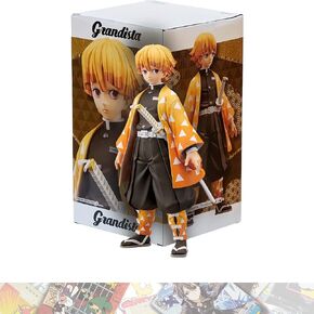 Banpresto Zenitsu Agatsuma: 24cm Grandista Statue Figurine Bundle with 1 D.B. Theme Compatible Trading Card (17740)