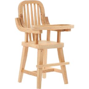 GANAZONO Miniature Highchairs Dollhouse Wooden High Chair Mini Doll Furniture 1:12 Scale Desktop Chair Doll House Accessories