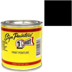 Black Pinstriping Lettering Enamel Paint, 1/2 Pint
