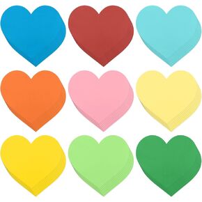 72pcs Paper Hearts Cut Outs, Heart Shape Paper Cutouts 9 Colors Heart Shaped Cards Large Heart Die Cuts Heart Bulletin Board Decorations for Craft Valentine's Day School Supplies in Kuwait