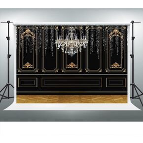 VIDMOT 20s Backdrop, Roaring 1920s The Great Gatsby Party Photography Background, Vintage Dance Prom 7x5ft Photo Shoot Booth Props, Cake Table Decor BJLSVV573