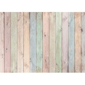 BELECO 9x6ft Fabric Wood Backdrop Pastel Colored Wood Planks Texture Photography Backdrop for Birthday Party Baby Shower Boy Girl Product Photoshoot Pets Photo Background Props