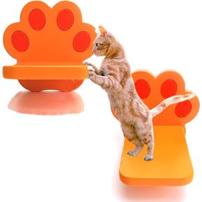 سلالم مثبتة على الحائط للقطط، لوحة أرفف مثبتة على الحائط للقطط، مجموعة أرفف حائط خشبية للقطط متسلقة على الحائط، مجموعة أعمدة خدش للقطط للتسلق واللعب والاسترخاء in Kuwait