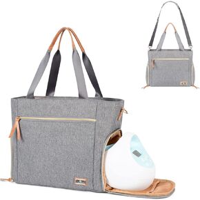 حقيبة حفاضات الأطفال من فانليستار، حقائب حفاضات كبيرة للسفر للأمهات العاملات، تناسب ميديلا، مضخة الثدي سبكترا S1، S2، حقيبة مستشفى لحمل الحفاضات (رمادي) in Kuwait