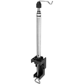 Flex Shaft Motor Hanger, Rotary Tool Holder with Table Clamp, Adjustable Steel Rod, 360 Degrees Rotatable, Electric Mill Stand Clamp