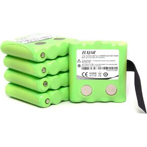 (5-Pack) 4.8V BATT4R Ni-MH Battery Replacement for Midland AVP-2, G-223, G-225, G-226, G-227, G-300, G-300M, G-500, GXT-200, GXT-250, GXT-255 and MOTOROLA TLKR-T5 TLKR-T6 XTR446 two way radios