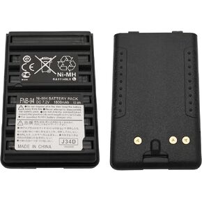 FNB-64 FNB-83 FNB-V94 7.2V 1800mAh Ni-MH Battery Pack Replacement is Compatible with Yaesu/Vertex Radios FNB-64 FT-60R VX-150 VX-160 VX-170 VX-180 VX-410 VX-420 VX-420A FT-270 (2 Packs)