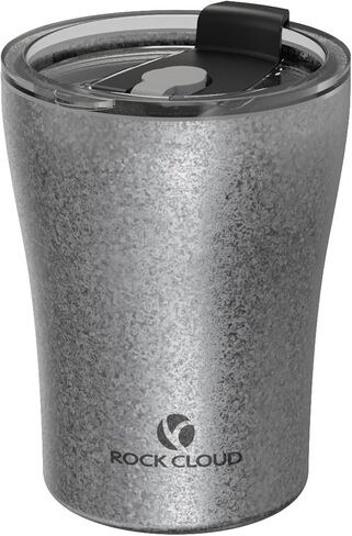 كوب قهوة من روك كلاود سعة 6 أونصة كوب تخييم مزدوج الجدار من الفولاذ المقاوم للصدأ معزول للسفر مع غطاء منزلق للحفاظ على السخونة والباردة in Kuwait