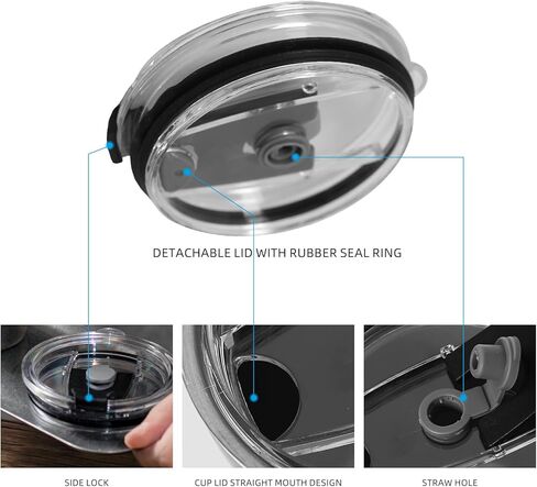 كوب قهوة من روك كلاود سعة 6 أونصة كوب تخييم مزدوج الجدار من الفولاذ المقاوم للصدأ معزول للسفر مع غطاء منزلق للحفاظ على السخونة والباردة in Kuwait