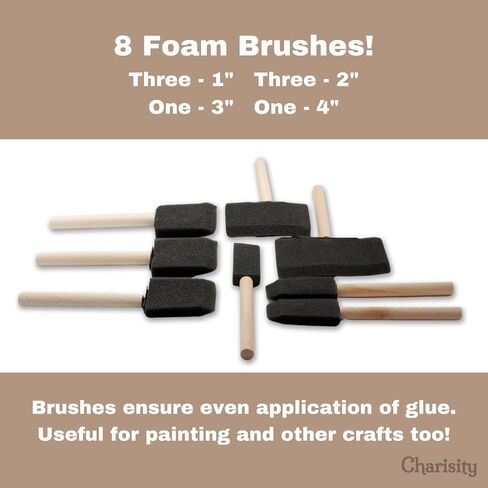 Tacky Glue for Crafts Accessory Bundle, Aleene's Tack It Over and Over Glue, 4 oz (2 Bottles), with 8 Assorted Foam Brushes and 100 ml Plastic Measuring Cup by Charisity, 11 Items in Saudi Arabia