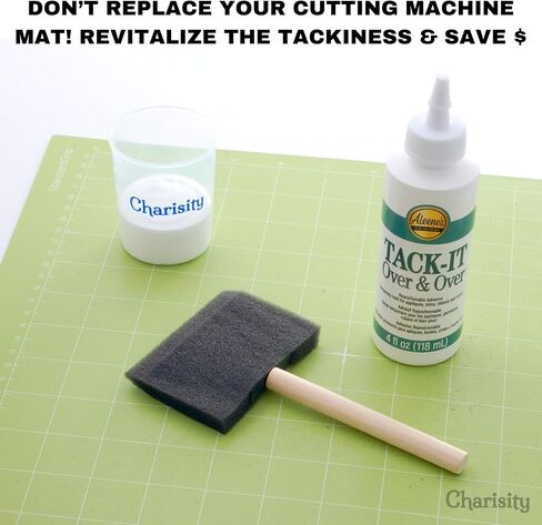 Tacky Glue for Crafts Accessory Bundle, Aleene's Tack It Over and Over Glue, 4 oz (2 Bottles), with 8 Assorted Foam Brushes and 100 ml Plastic Measuring Cup by Charisity, 11 Items in Saudi Arabia