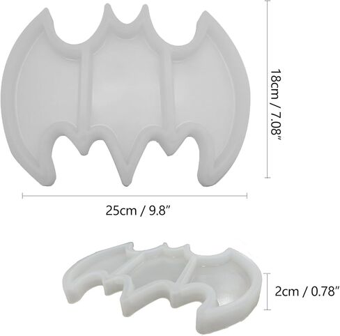 قطعتان من قوالب راتينج السيليكون الخفافيش، قالب يدوي للحرف اليدوية، قالب صندوق تخزين كريستال بالتنقيط الغراء قالب حرفي لصنع صندوق تخزين صندوق المجوهرات، ديكور المنزل المكتبي in Kuwait