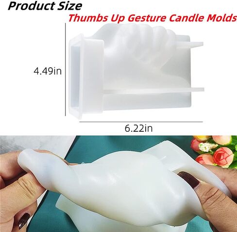 قوالب الراتنج حامل الشموع، قالب شمعة كبير ممتاز، قالب سيليكون لطيف لإصبع اليد من أجل الراتنج، قوالب راتنجات الإيبوكسي سيليكون لتزيين طاولة المنزل بنفسك in Kuwait