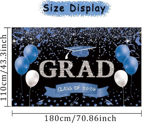 Trgowaul 2024 ديكورات التخرج فئة 2024 باللونين الأحمر والأسود، ديكورات التخرج لافتة تخرج تهنئة، لوازم حفلات التخرج للكلية/المدرسة الثانوية، ديكورات حفلات التخرج 2024 فتاة بوي in Kuwait