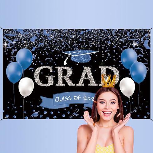 Trgowaul 2024 ديكورات التخرج فئة 2024 باللونين الأحمر والأسود، ديكورات التخرج لافتة تخرج تهنئة، لوازم حفلات التخرج للكلية/المدرسة الثانوية، ديكورات حفلات التخرج 2024 فتاة بوي in Kuwait