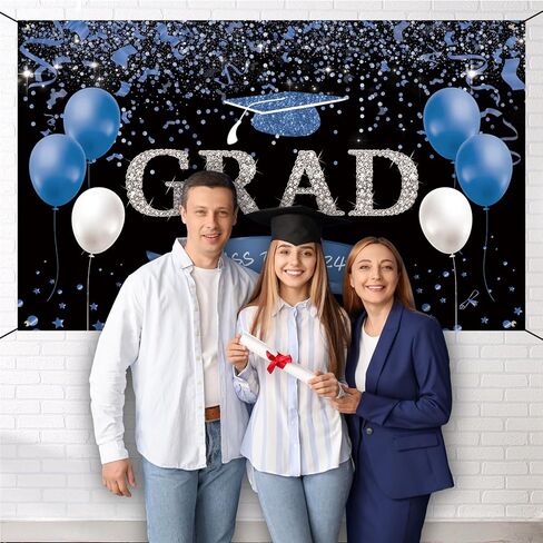 Trgowaul 2024 ديكورات التخرج فئة 2024 باللونين الأحمر والأسود، ديكورات التخرج لافتة تخرج تهنئة، لوازم حفلات التخرج للكلية/المدرسة الثانوية، ديكورات حفلات التخرج 2024 فتاة بوي in Kuwait