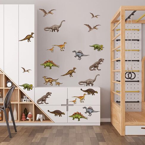 26 قطعة من ملصقات الحائط على شكل ديناصورات قابلة للتقشير واللصق، ملصقات جدارية على شكل ديناصور قابلة للإزالة، ديكور لغرفة الديناصورات للأطفال الأولاد، غرفة النوم، غرفة المعيشة، ديكور الفصل الدراسي in Kuwait