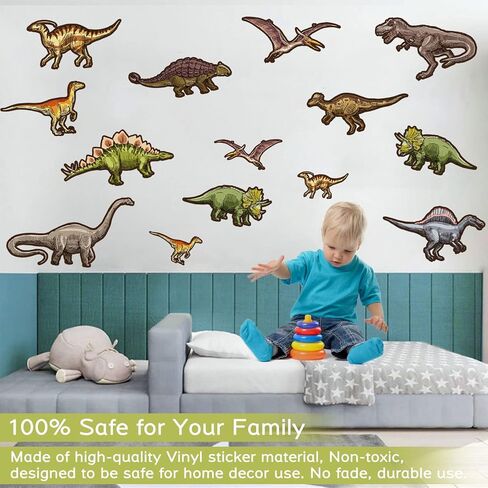 26 قطعة من ملصقات الحائط على شكل ديناصورات قابلة للتقشير واللصق، ملصقات جدارية على شكل ديناصور قابلة للإزالة، ديكور لغرفة الديناصورات للأطفال الأولاد، غرفة النوم، غرفة المعيشة، ديكور الفصل الدراسي in Kuwait