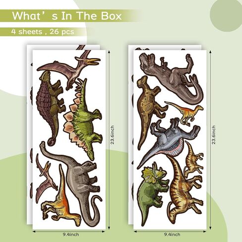 26 قطعة من ملصقات الحائط على شكل ديناصورات قابلة للتقشير واللصق، ملصقات جدارية على شكل ديناصور قابلة للإزالة، ديكور لغرفة الديناصورات للأطفال الأولاد، غرفة النوم، غرفة المعيشة، ديكور الفصل الدراسي in Kuwait