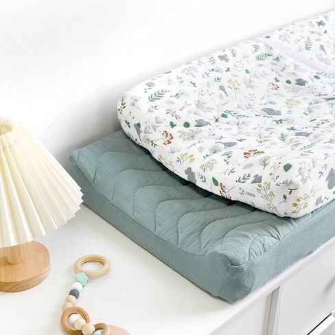 أغطية وسادات تغيير الحفاضات للأطفال، غطاء وسادة طاولة تغيير الحفاضات من الموسلين، ملاءات مبطنة لتغيير الحفاضات للفتيات، أغطية طاولات تغيير الحفاضات ناعمة ومسامية in Kuwait