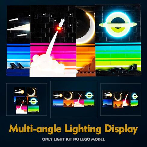 VONADO LED Light Kit for Lego Tales of The Space Age, Remote Control Lighting Compatible with Lego Space Age 21340 Building Set (No Lego Model), DIY Decor Space Legos 21340 Lights (ONLY Lights) in Kuwait