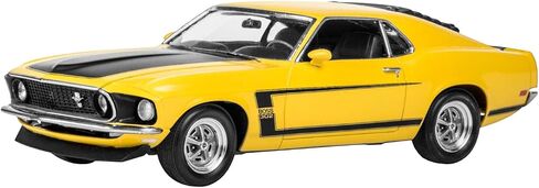Revell 85-4313 ‘69 Boss 302 Mustang Car Kit 1:25 Scale 109-Piece Skill Level 4 Plastic Model Building Kit , Yellow in Saudi Arabia