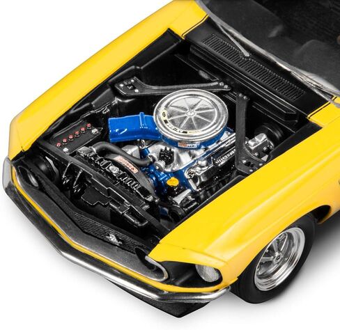 Revell 85-4313 ‘69 Boss 302 Mustang Car Kit 1:25 Scale 109-Piece Skill Level 4 Plastic Model Building Kit , Yellow in Saudi Arabia