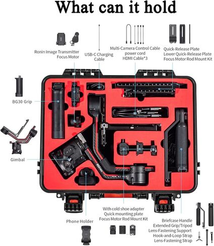حافظة Supfoto RS 3 Pro، حزام حبل للرقبة، واقي شاشة، حافظة صلبة مقاومة للماء لـ DJI RS 3 Pro، حافظة محمولة للسفر لمجموعة ملحقات DJI RS 3 Pro in Kuwait