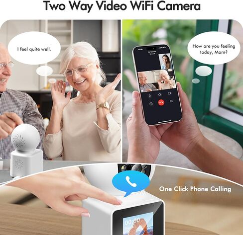 كاميرا مراقبة واي فاي 2K - كاميرا منزلية ذكية، اتصال ثنائي الاتجاه، رؤية ليلية، كشف الحركة، رعاية كبار السن والأطفال، مراقبة الحيوانات الأليفة، بطاقة SD والتخزين السحابي in Kuwait