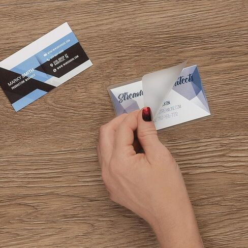 أكياس تغليف بطاقات العمل، أكياس بطاقات عمل سعة 10 مل، أكياس تغليف حرارية محكمة الغلق، أكياس حرارية - 2.25 بوصة × 3.75 بوصة - 100 كيس in Kuwait