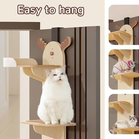 4-Levels Door Hanging Cat Climber Tree,Vertical Cat Tower for Door Mounted Cat Tree, Easily Hangs on Any Door for Endless Feline Fun (59" H X 14"W) in Kuwait