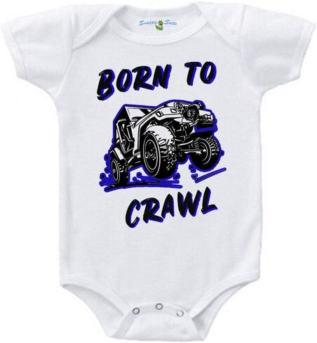 بدلة أطفال لطيفة من Born to Crawl للطرق الوعرة 4x4 بأكمام قصيرة in Saudi Arabia