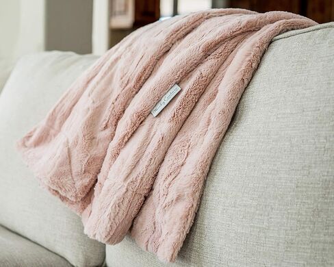 Minky Couture Premium Solid Color Blanket - Soft, Warm, Cozy, Comfortable, (Grande, Sorbet Blush) in Saudi Arabia