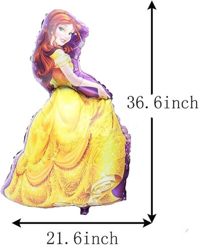 Princess Foil Balloons Party Supplier 5PCS Princess Belle Party Decorations For Girl’s Birthday Baby Shower Princess Themed Party in Saudi Arabia