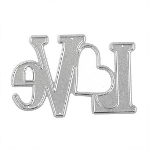 Metal Cutting Dies, Embossing Dies Stencil Template Mould for DIY Scrapbooking Photo Album Paper Card Making Craft Wedding Party Decoration DIY Gift, Die-Cuts (Love) in Kuwait