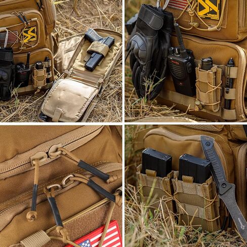 Tactical Range Backpack for Handguns and Ammo, Gun Cases Bag with 3 Pistol Carrying Cases for Hunting Shooting in Saudi Arabia