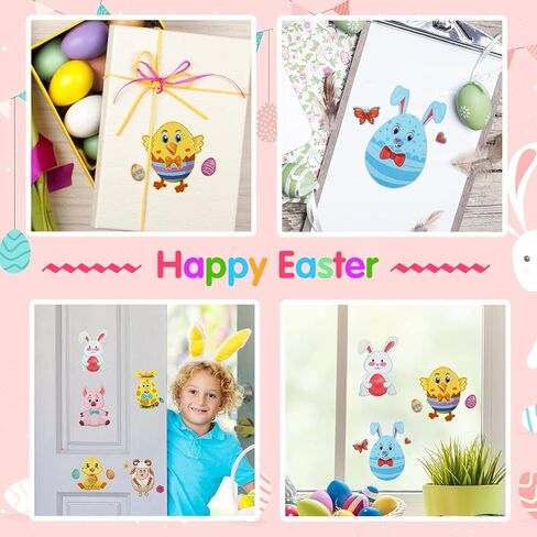 36 قطعة من ملصقات FairyLee لعيد الفصح تصنع وجهًا، ملصقات حيوانات لأنشطة الفصول المدرسية العائلية، اصنع ملصقاتك الخاصة مع نمط خروف الأرنب والخنزير والفرخ من أجل لوازم حفلات عيد الفصح in Kuwait