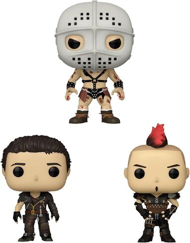 حافظة حماية من Blue Salamander Emporium + حزمة مجسمات من الفينيل - تتضمن مجموعة Mad Max Road Warrior المكونة من 3 قطع: Wez #1470، Max #1469، The Humungus #1468 + 3 حافظات حماية بلاستيكية in Kuwait