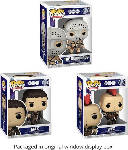 حافظة حماية من Blue Salamander Emporium + حزمة مجسمات من الفينيل - تتضمن مجموعة Mad Max Road Warrior المكونة من 3 قطع: Wez #1470، Max #1469، The Humungus #1468 + 3 حافظات حماية بلاستيكية in Kuwait