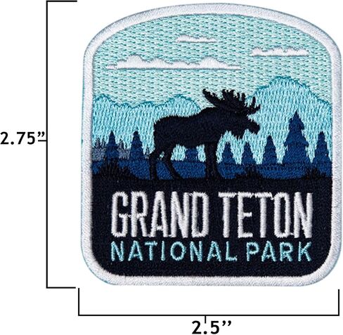 Grand Teton National Park Patch - Iron On Travel Badge - Grand Teton Souvenir in Saudi Arabia