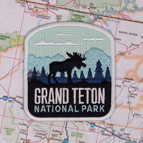 Grand Teton National Park Patch - Iron On Travel Badge - Grand Teton Souvenir in Saudi Arabia