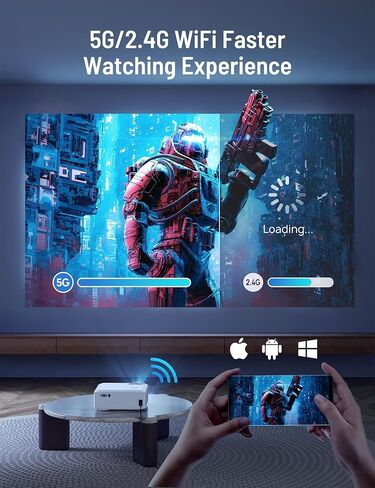 جهاز عرض ليزر Paris Rhône 4K UHD Ultra Short Throw Laser، تلفزيون ليزر UST مع شاشة 150 بوصة، 2000 ANSI Lumens، HDR 10، مكبرات صوت 2x25 واط مع DTS وDolby، MEMC، Active 3D، مسرح منزلي ذكي للأفلام in Kuwait