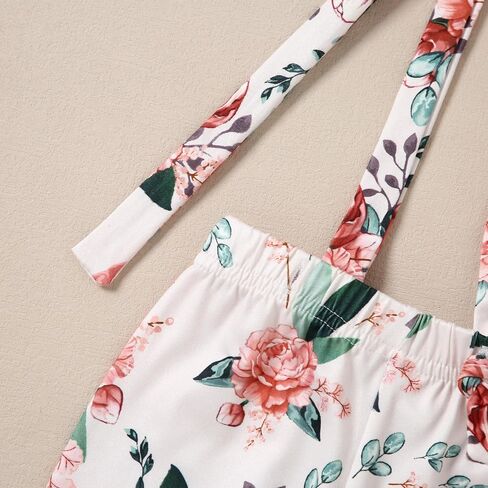 CARETOO Newborn Baby Girls Clothes, 0-18 Months Infant Romper Overalls Outfit Floral Long Sleeve Pant Set in Saudi Arabia
