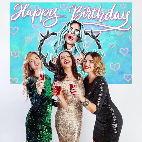 Happy Birthday Party Decorations, 5x3ft Birthday Decorations Backdrop Bichota Party Decorations for Birthday Party Supplies Party Theme Party Photography Decorations in Kuwait