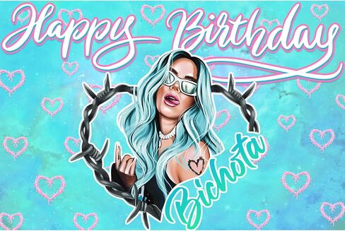 Happy Birthday Party Decorations, 5x3ft Birthday Decorations Backdrop Bichota Party Decorations for Birthday Party Supplies Party Theme Party Photography Decorations in Kuwait