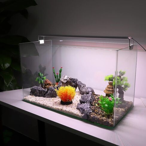 VOCOSTE 1 Pcs Aquarium Plastic Plants, Artificial Aquatic Plant for Fish Tank Plants Decoration, Yellow in Saudi Arabia