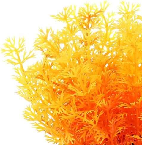 VOCOSTE 1 Pcs Aquarium Plastic Plants, Artificial Aquatic Plant for Fish Tank Plants Decoration, Yellow in Saudi Arabia