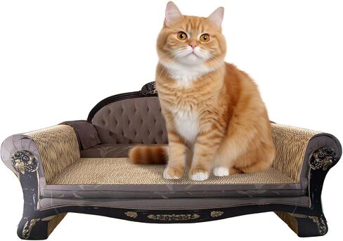 Cat Scratcher Couch Cat Scratcher Sofa Thick Cardboard Cat Scratching Bed Cat Lounge Bed for Cats Resting Scratching in Kuwait